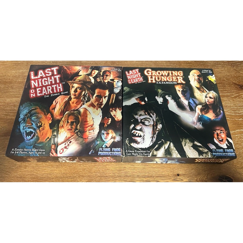 Last Night on Earth Board Game + Growing Hunger Expansion Rare!! Partial Sealed